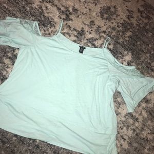 Cold Shoulder with a little lace top